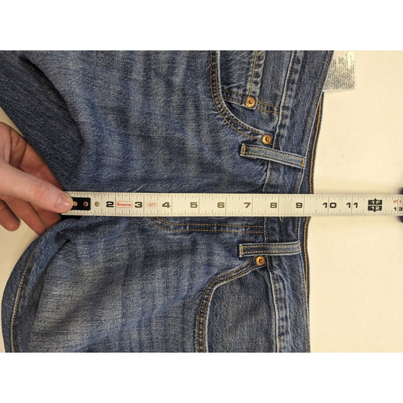 Levi’s 501 T Button Fly Jeans Women Size 26x28 Distressed Destroyed Blue - Picture 10 of 13